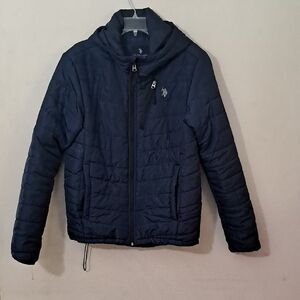 U.S. Polo Assn. Men's Size Small Dark Blue Puffer Jacket